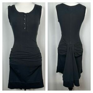 Betsey‎ Johnson Dress Womens Size P Black Victorian Goth Steampunk Bustle Vamp